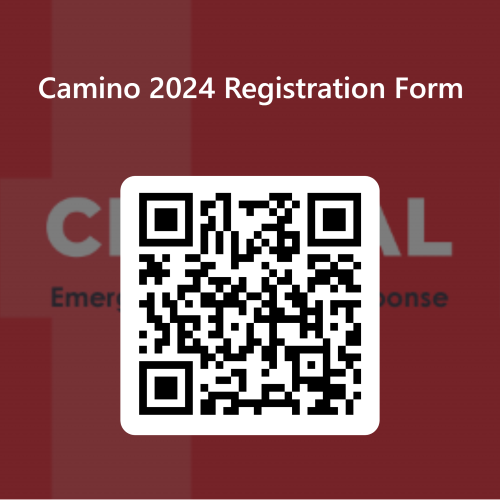 QR code that you can scan to go to the registration form for the 2024 CRITICAL Camino