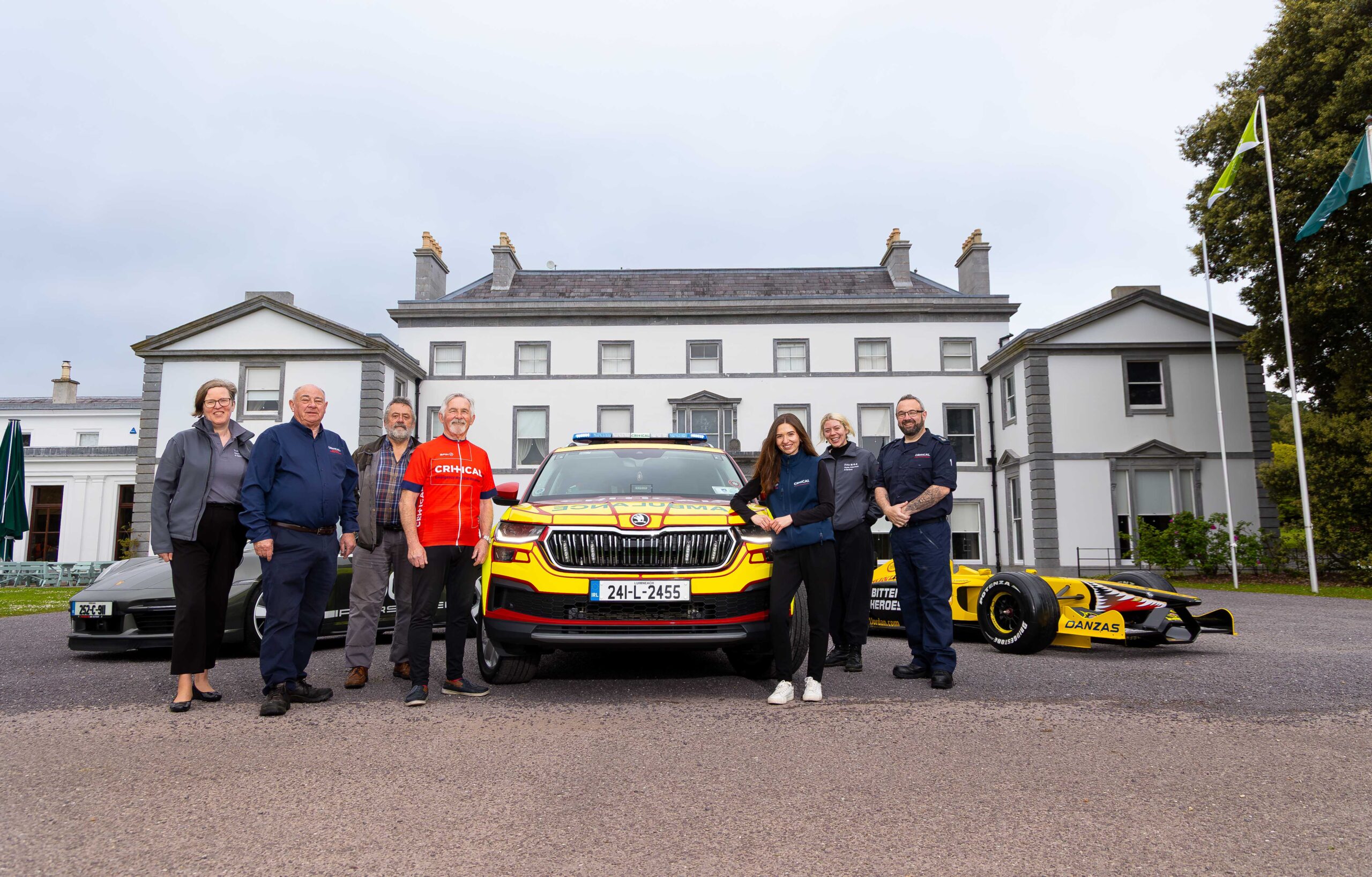 OSM PHOTO - ​25/05/2026 - REPRO FREE for Editorial Use -
​Pictured at the launch of the inaugural CRITICAL Car Show at Fota House, Arboretum & Gardens​. The unique event takes place on Sunday, June 28th and combines incredible cars, emergency services, family entertainment, CPR awareness and community engagement. One of Ireland's most recognisable motorsport vehicles, Eddie Jordan's 2001 Formula One car, will be on display at the historic venue for the event.
Picture: Alison Miles / OSM PHOTO