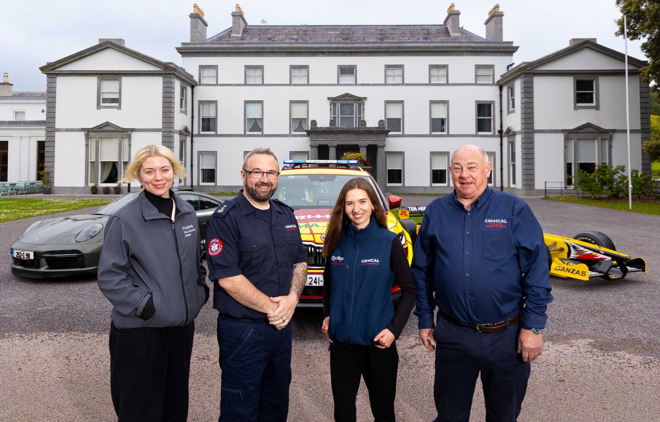 OSM PHOTO - ​25/05/2026 - REPRO FREE for Editorial Use -
​Pictured at the launch of the inaugural CRITICAL Car Show at Fota House, Arboretum & Gardens​. The unique event takes place on Sunday, June 28th and combines incredible cars, emergency services, family entertainment, CPR awareness and community engagement. One of Ireland's most recognisable motorsport vehicles, Eddie Jordan's 2001 Formula One car, will be on display at the historic venue for the event.
Picture: Alison Miles / OSM PHOTO