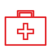 Critical First Aid Training Icon Red