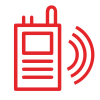 Critical Radio Alert Icon Red